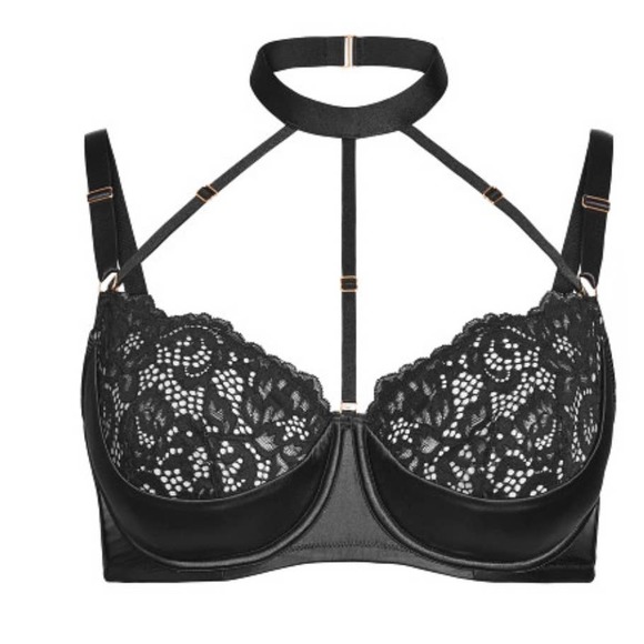 FOX & ROYAL Hollie Underwire Demi Bra - black sz 46 G/H - Picture 2 of 5